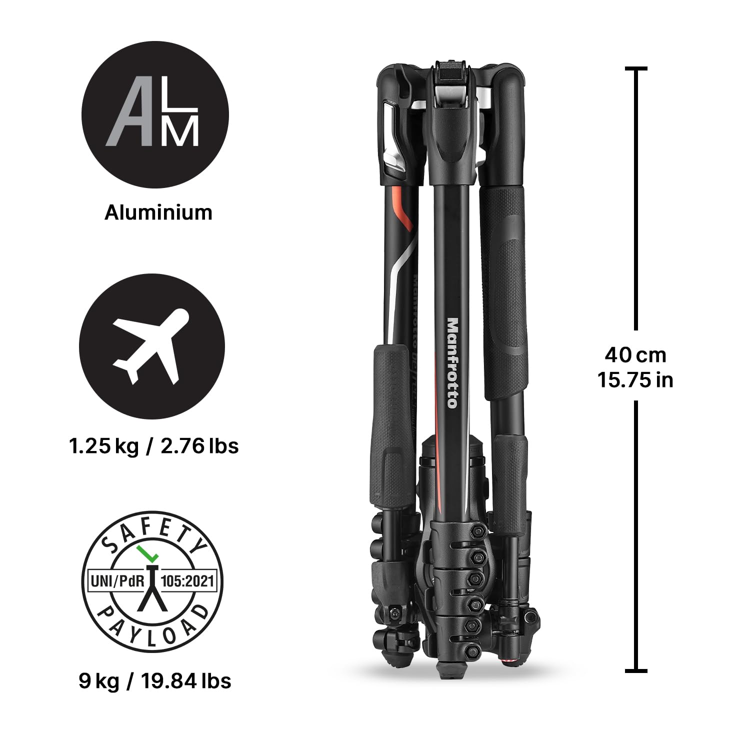 Manfrotto Befree Advanced 3-Wege Stativ – Aluminium, Reise-Stativ mit Fluid-Kopf & Tragetasche