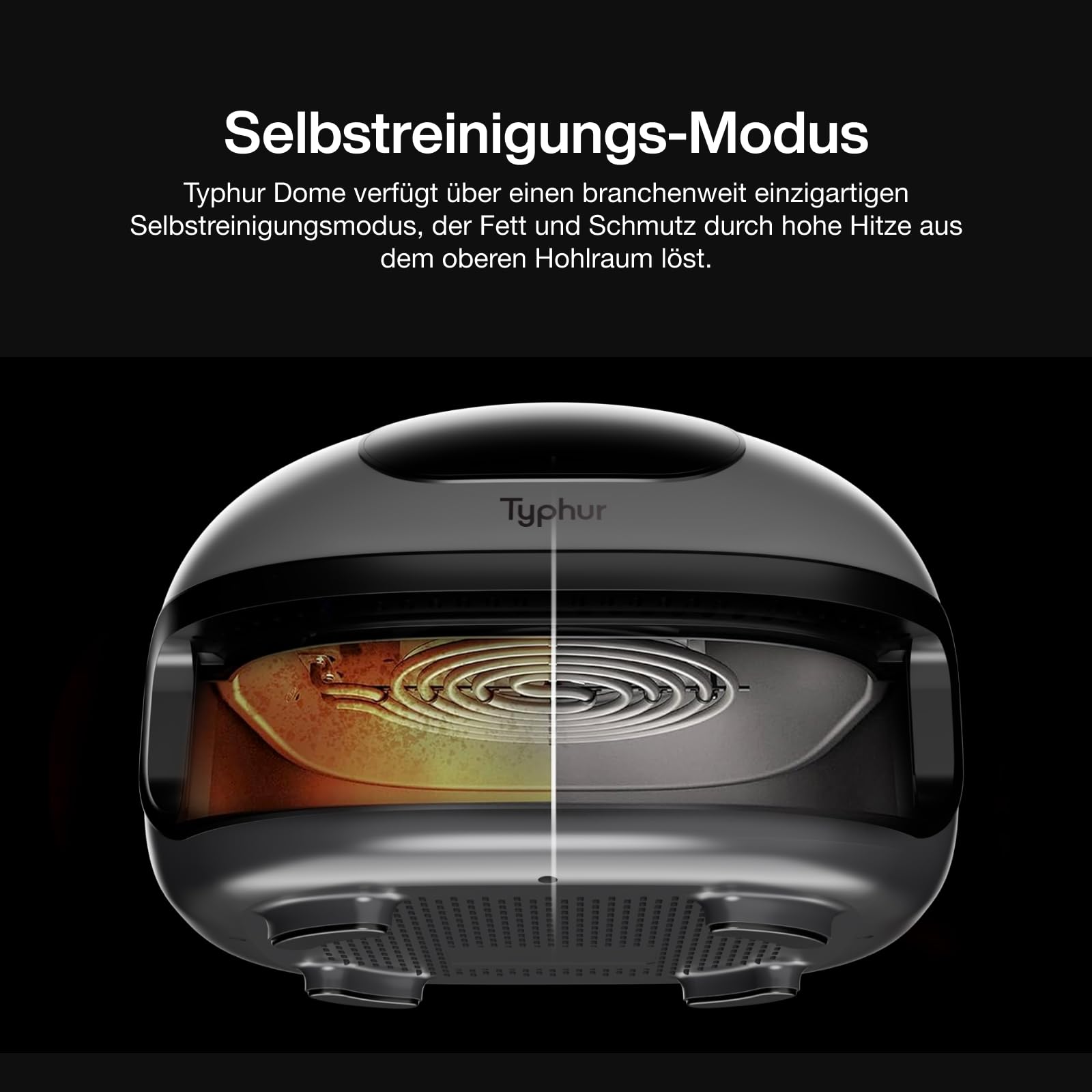 Typhur Dome 2 Heißluftfritteuse 5,3L – 15-in-1 Airfryer, Schnellste Kochgeschwindigkeit, Selbstreinigend, Intelligente Steuerung, 40+ Rezepte
