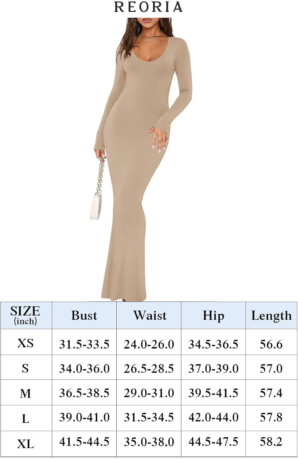 Damen Sexy Langarm Maxikleid