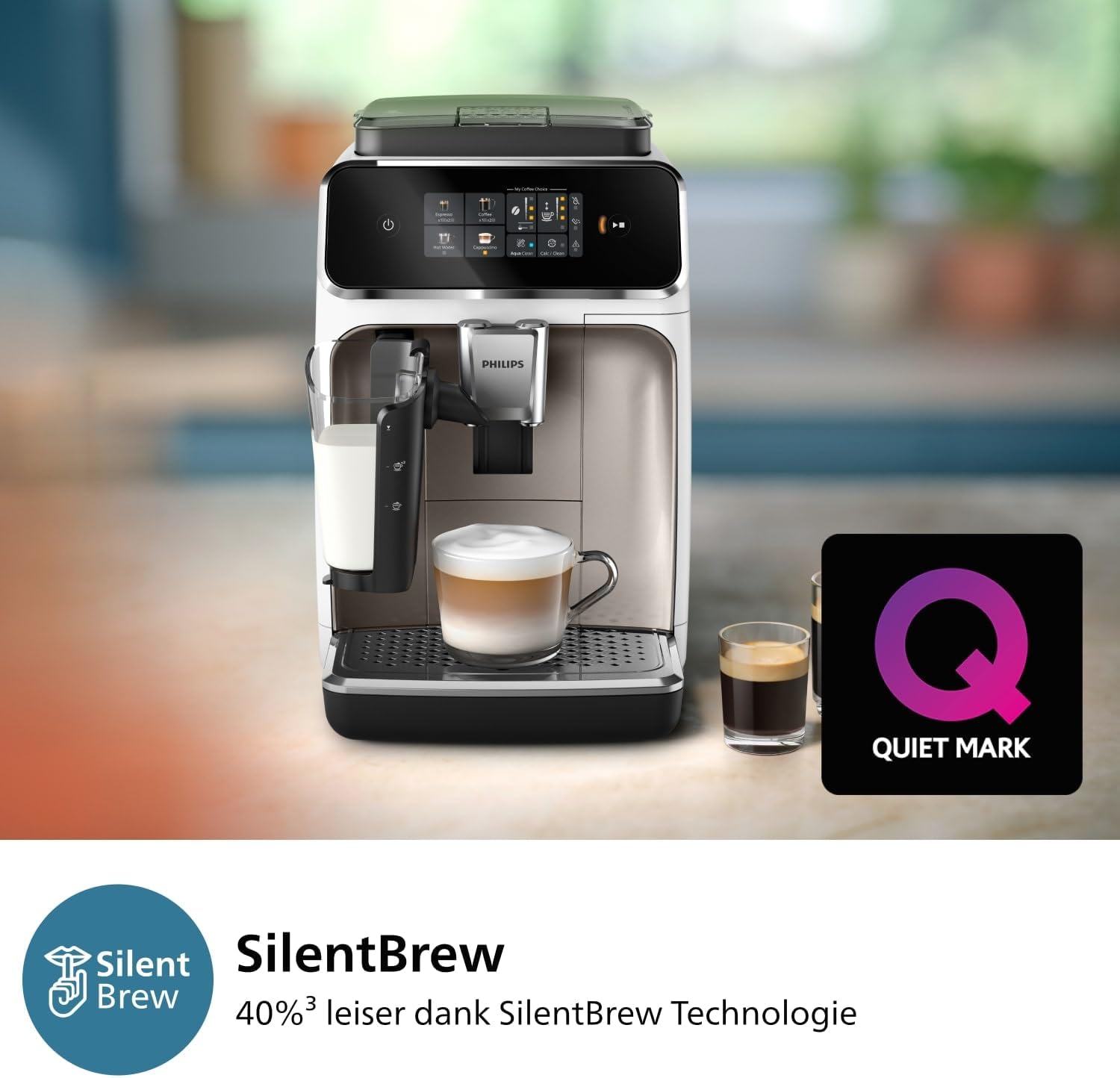 Vollautomatische Espressomaschine – 4 Getränke, Touchscreen