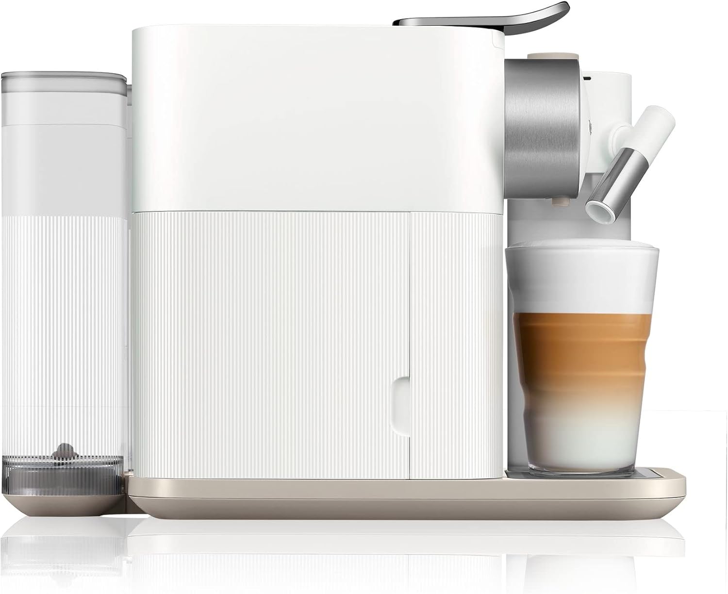 Kaffeekapselmaschine – Automatisches Milchsystem, 19 Bar Druck, 1400W, Weiß
