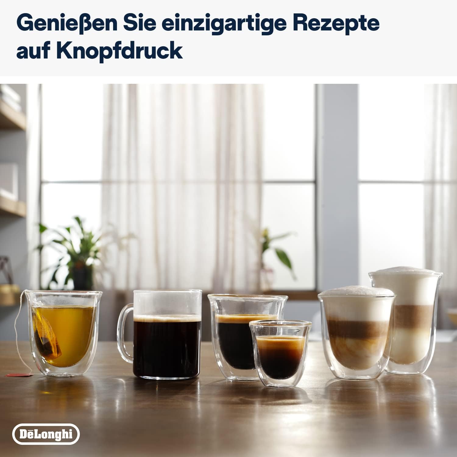 Kaffeevollautomat – LatteCrema Milchsystem, 7 Direktwahltasten