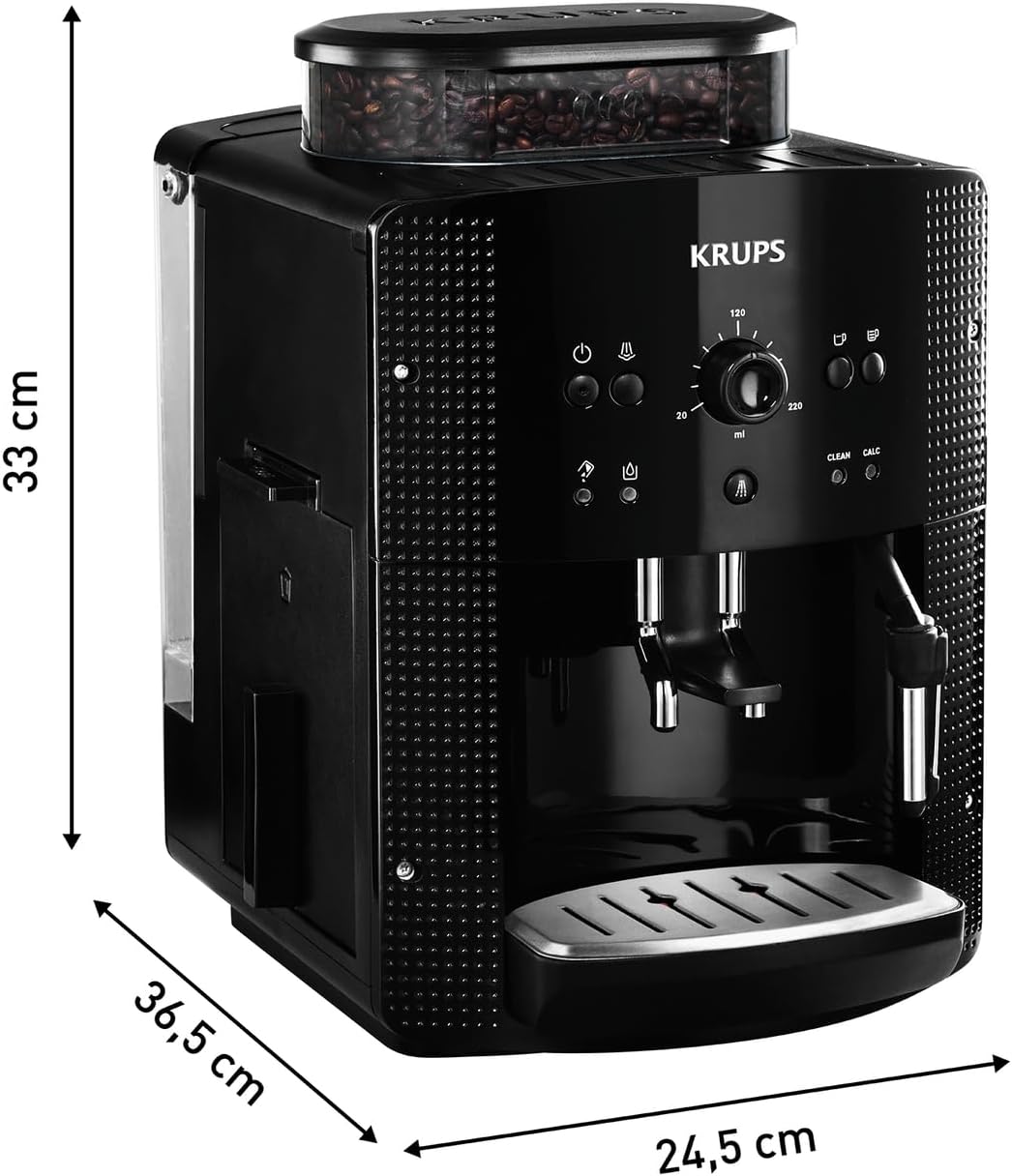 Espresso Kaffeevollautomat mit CappuccinoPlus Milchdüse – Schwarz