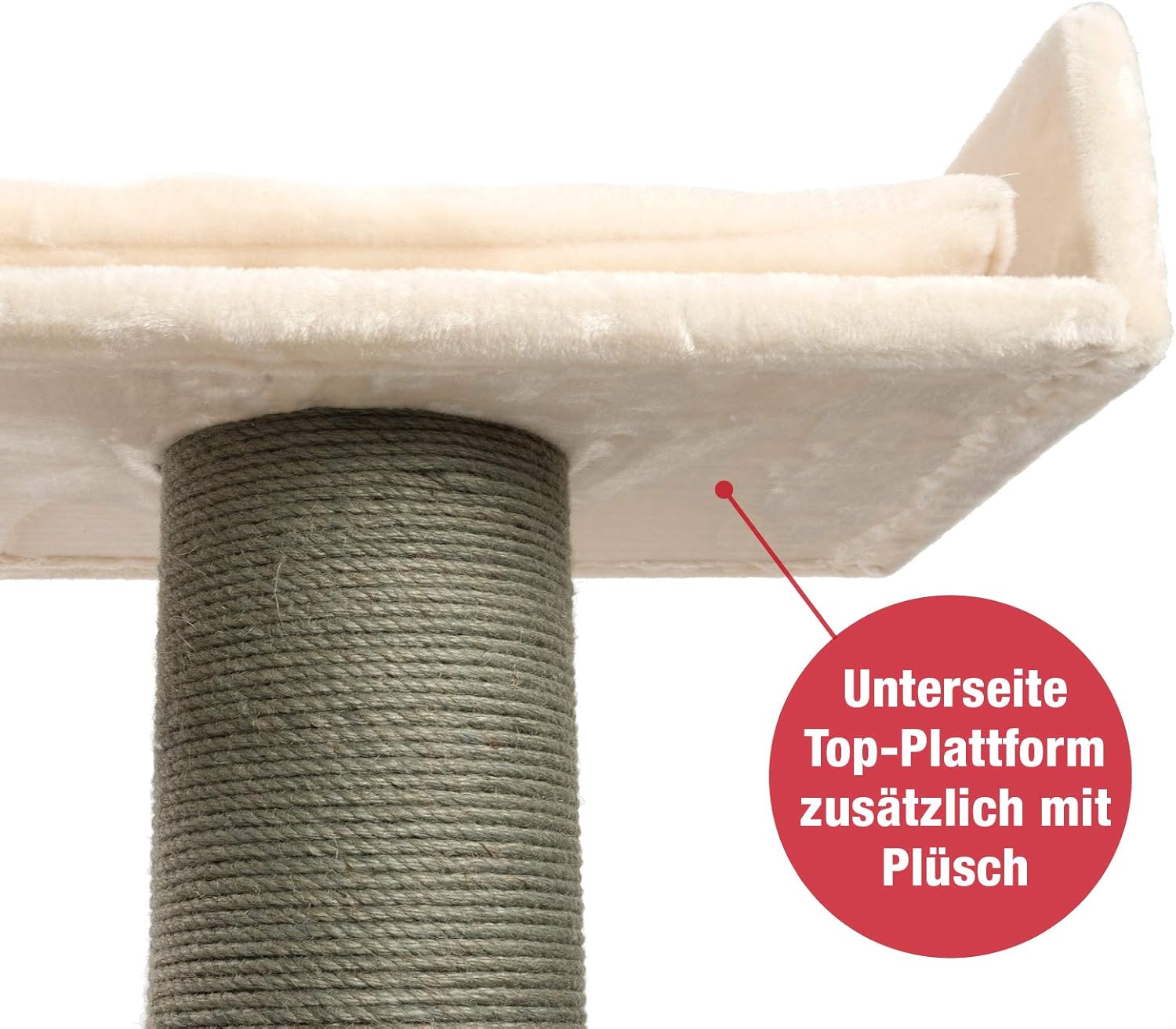 XXL Kratzbaum 155 cm – Stabiler Katzenbaum mit extra dickem Plüsch und starkem Stamm