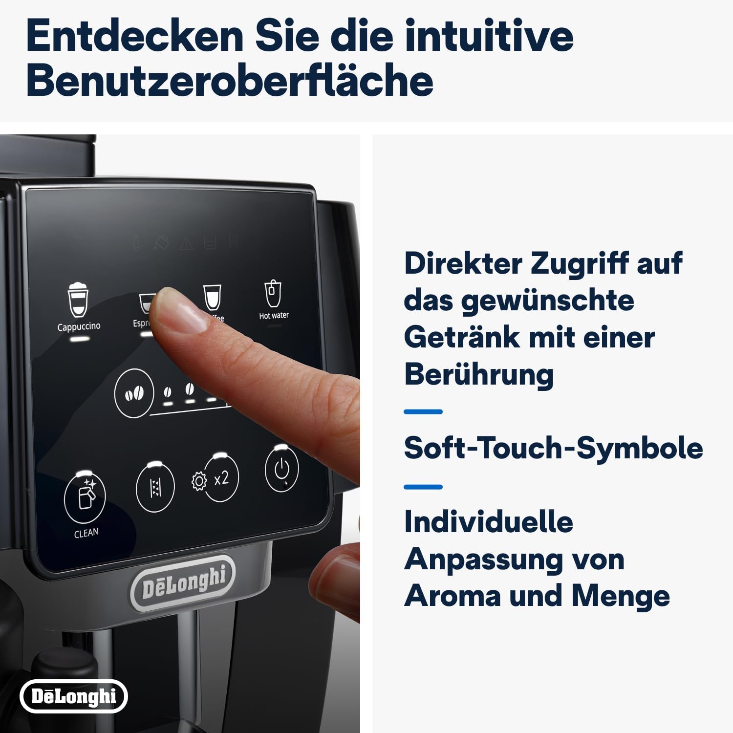 Kaffeevollautomat – LatteCrema-System, automatische Cappuccino-Funktion
