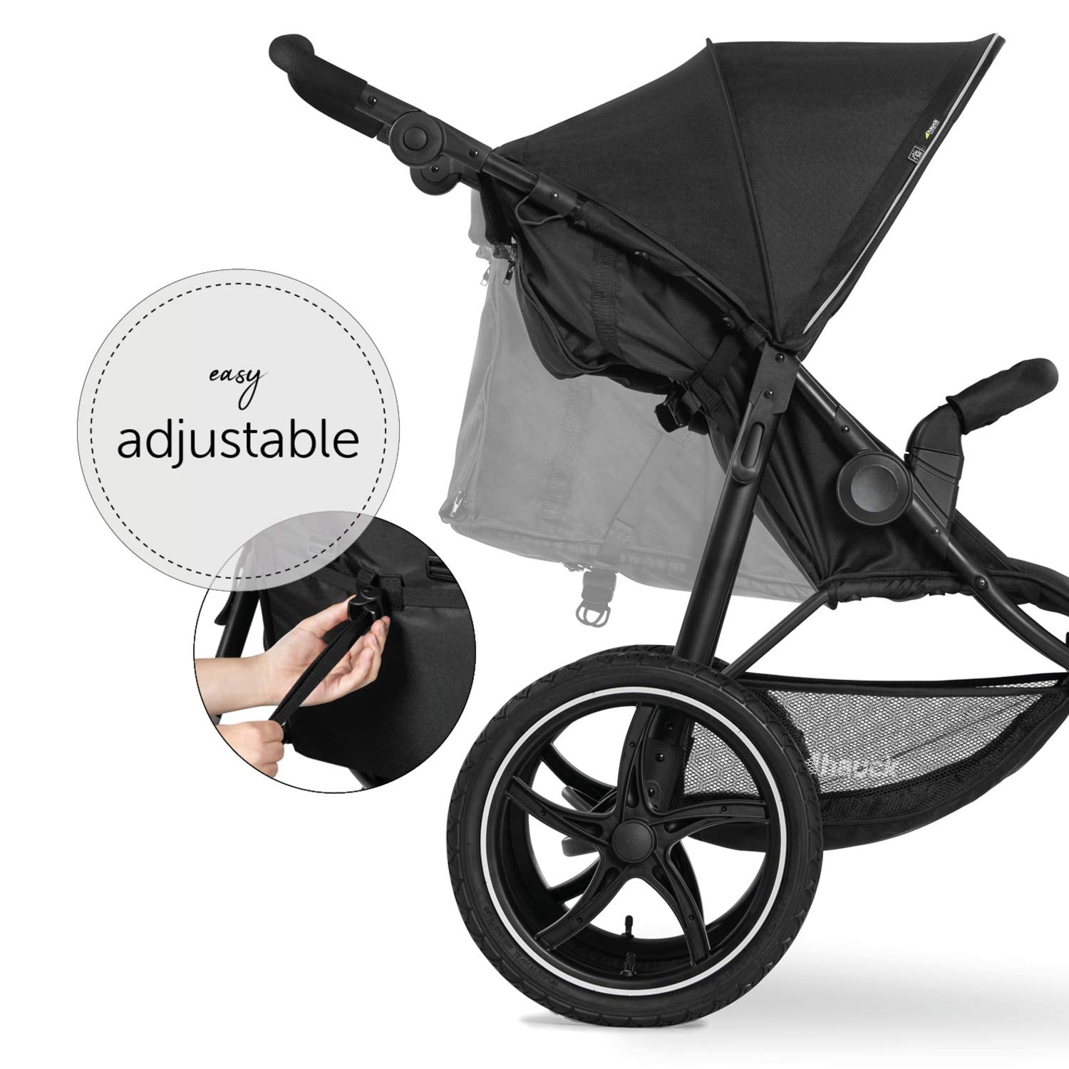 Sportlicher Dreirad-Kinderwagen – Geländegängiger Buggy mit XL-Lufträdern, Liegefunktion & großem Stauraum