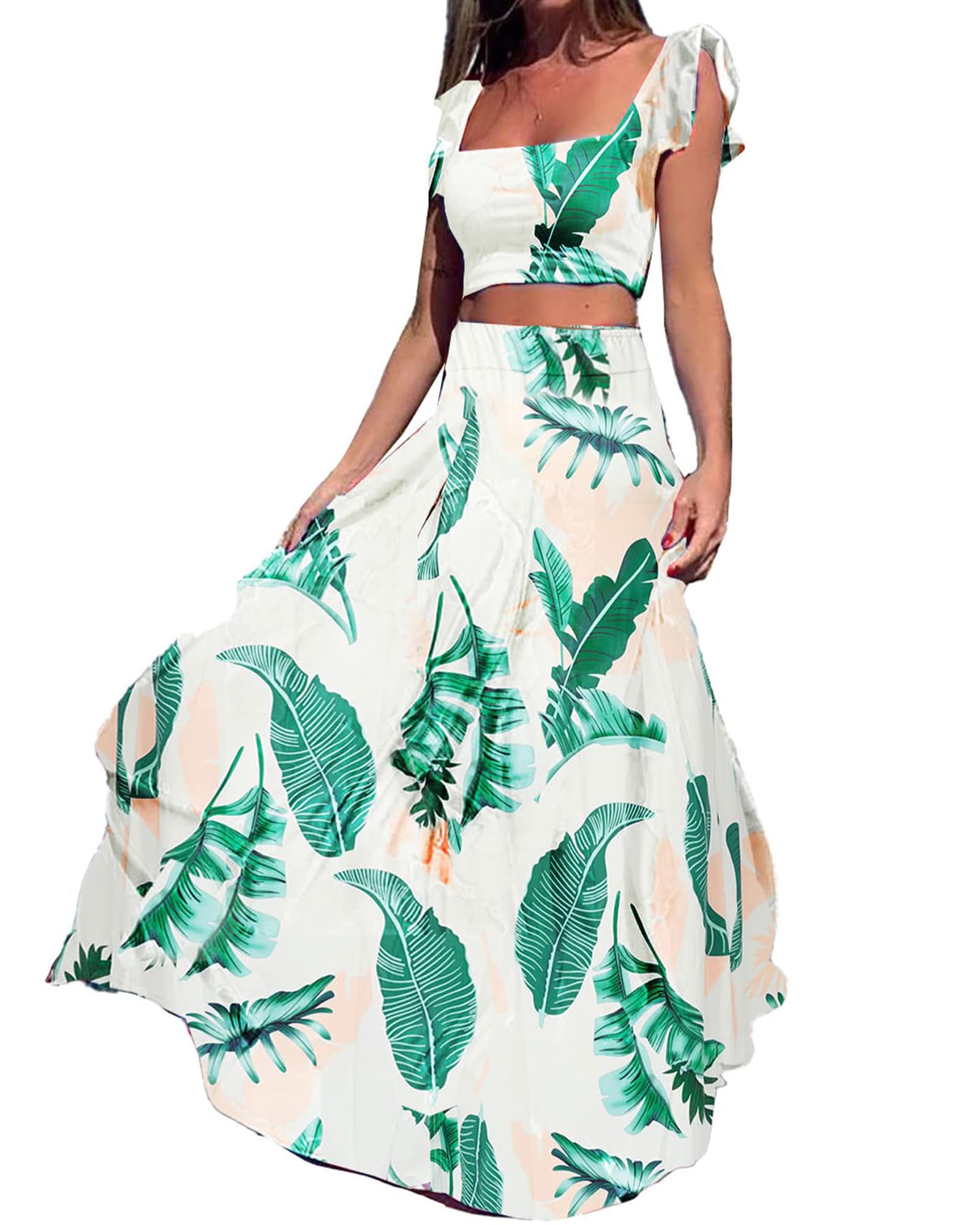 Damen 2-Teiliges Boho Outfit