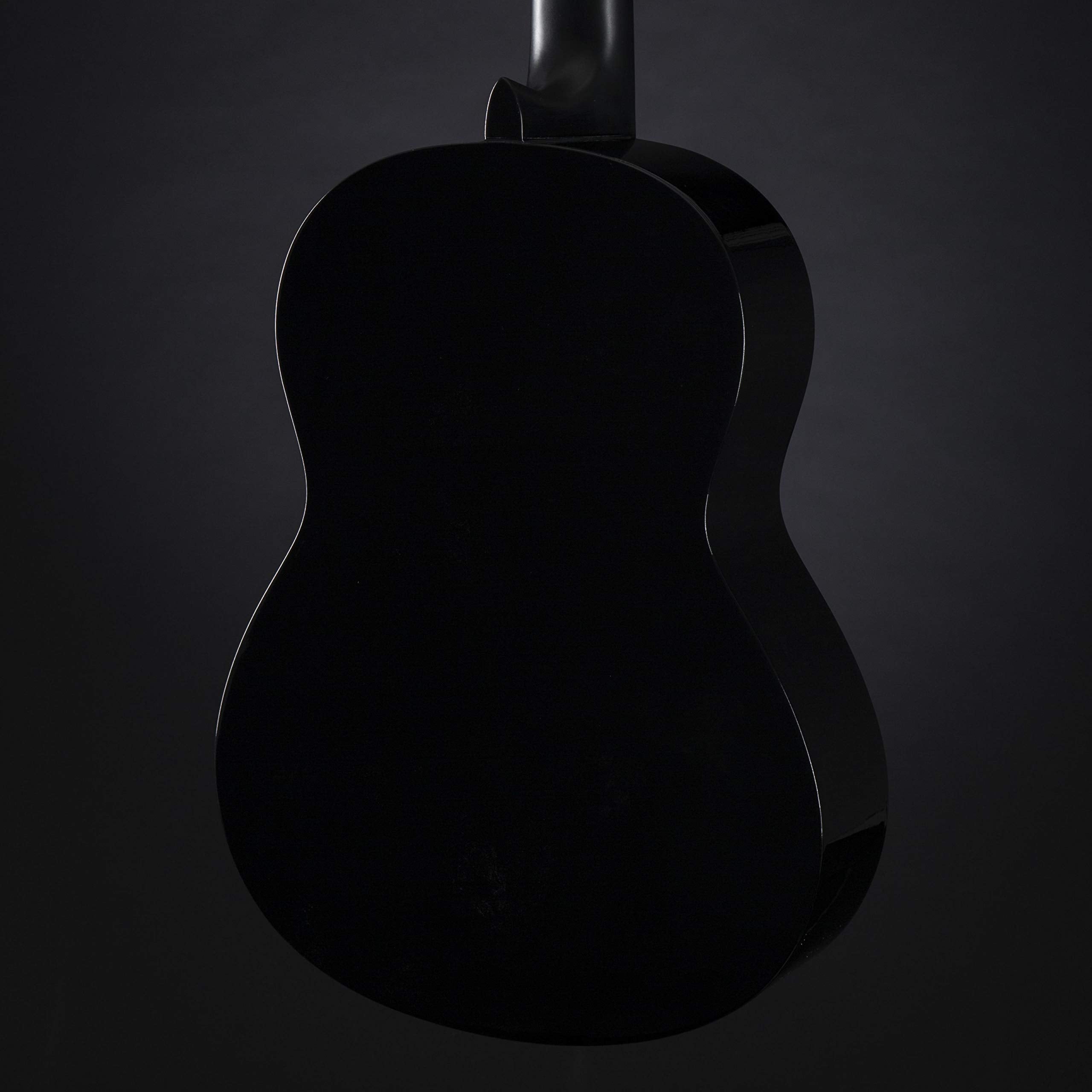 Akustikgitarre 4/4 – Hochwertige Gitarre für Einsteiger in edlem Design, Schwarz