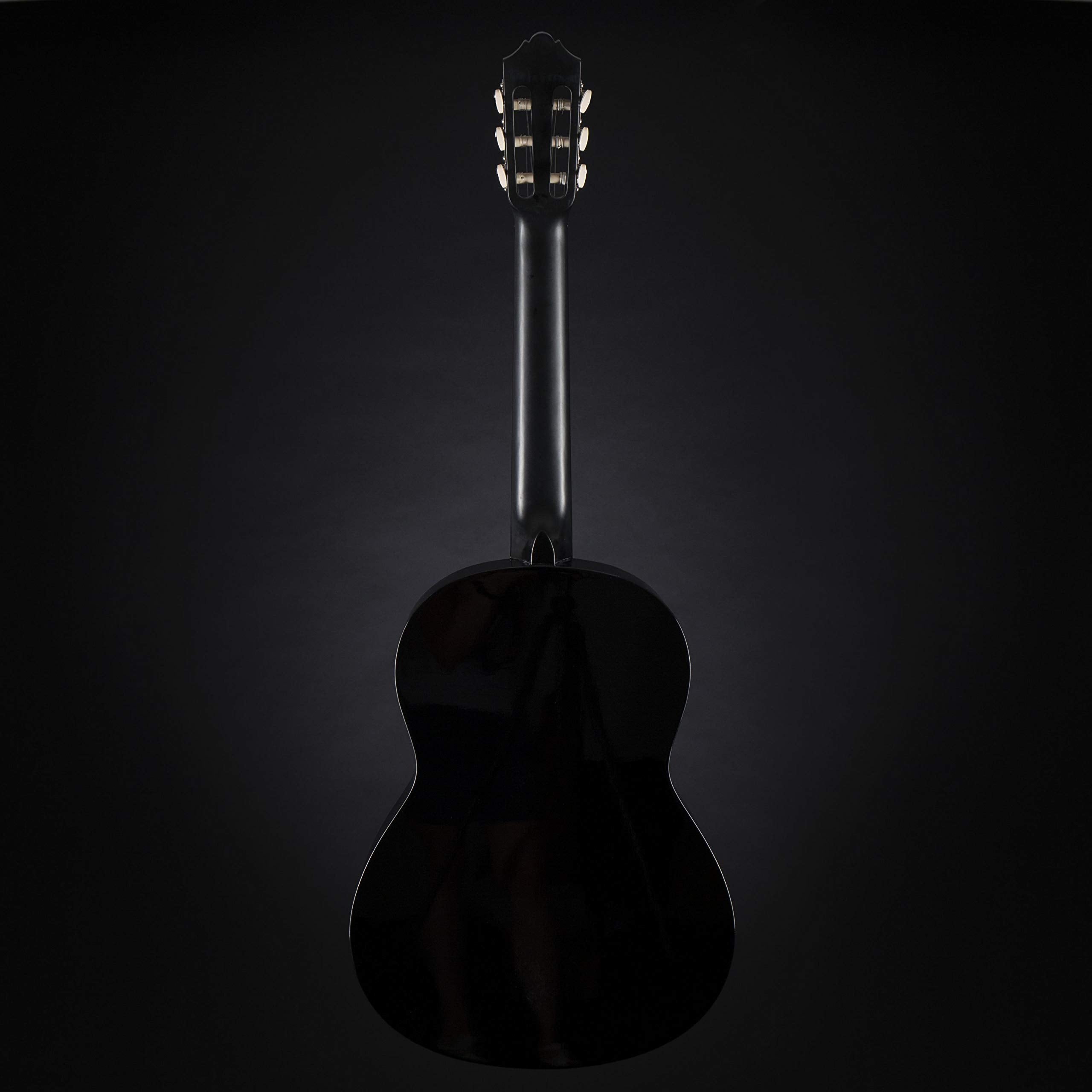 Akustikgitarre 4/4 – Hochwertige Gitarre für Einsteiger in edlem Design, Schwarz