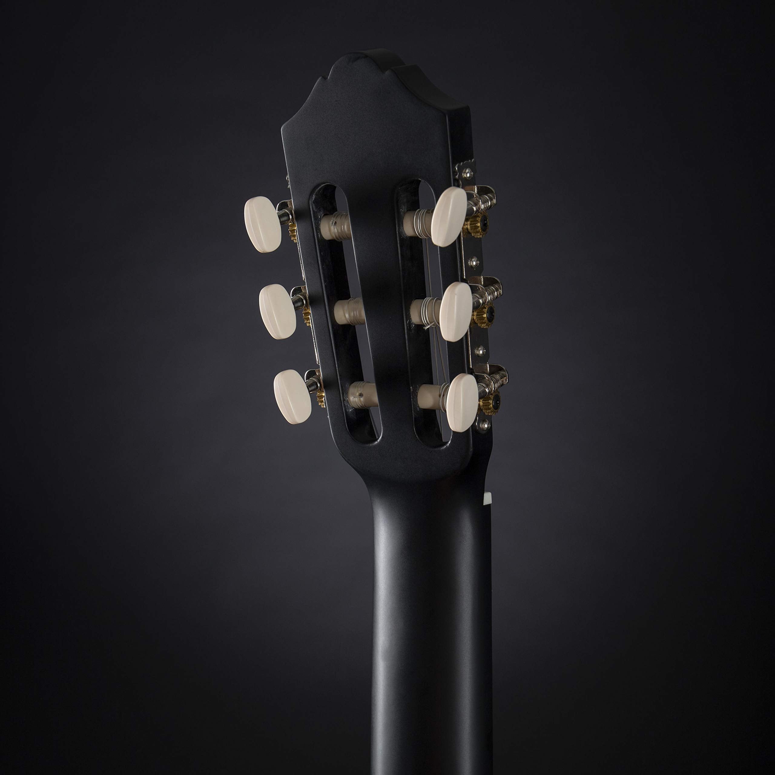 Akustikgitarre 4/4 – Hochwertige Gitarre für Einsteiger in edlem Design, Schwarz