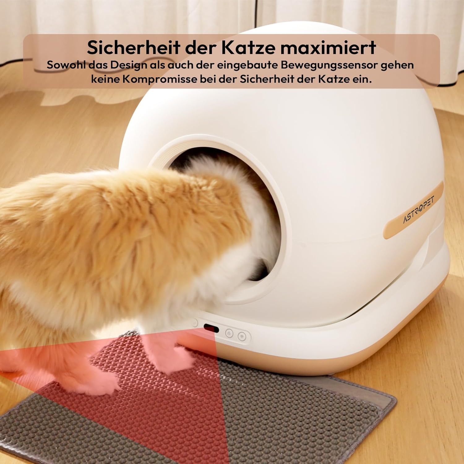 Selbstreinigende Katzentoilette 72L – APP-Steuerung & UV-Sterilisation