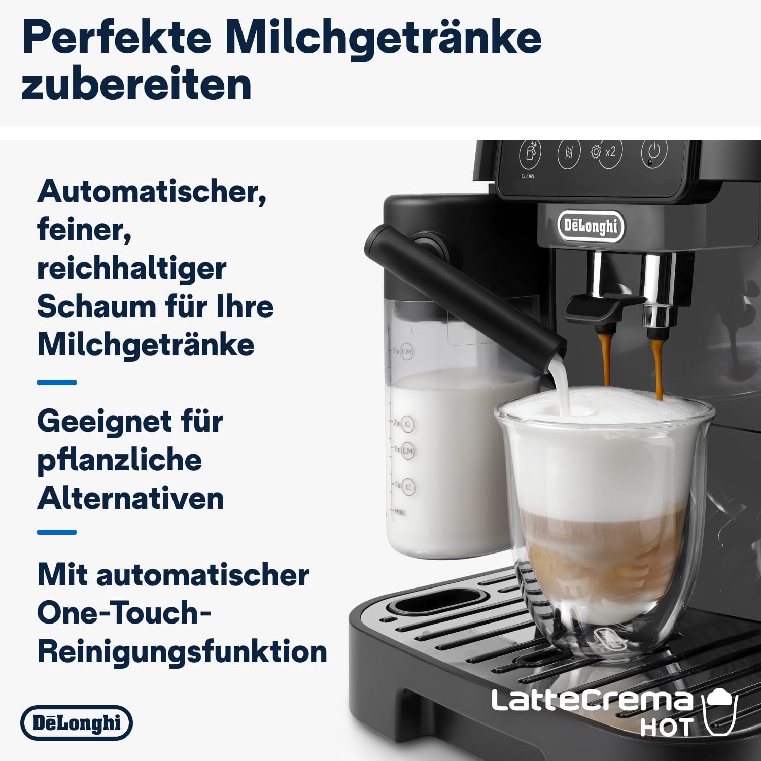 Kaffeevollautomat – LatteCrema-System, automatische Cappuccino-Funktion
