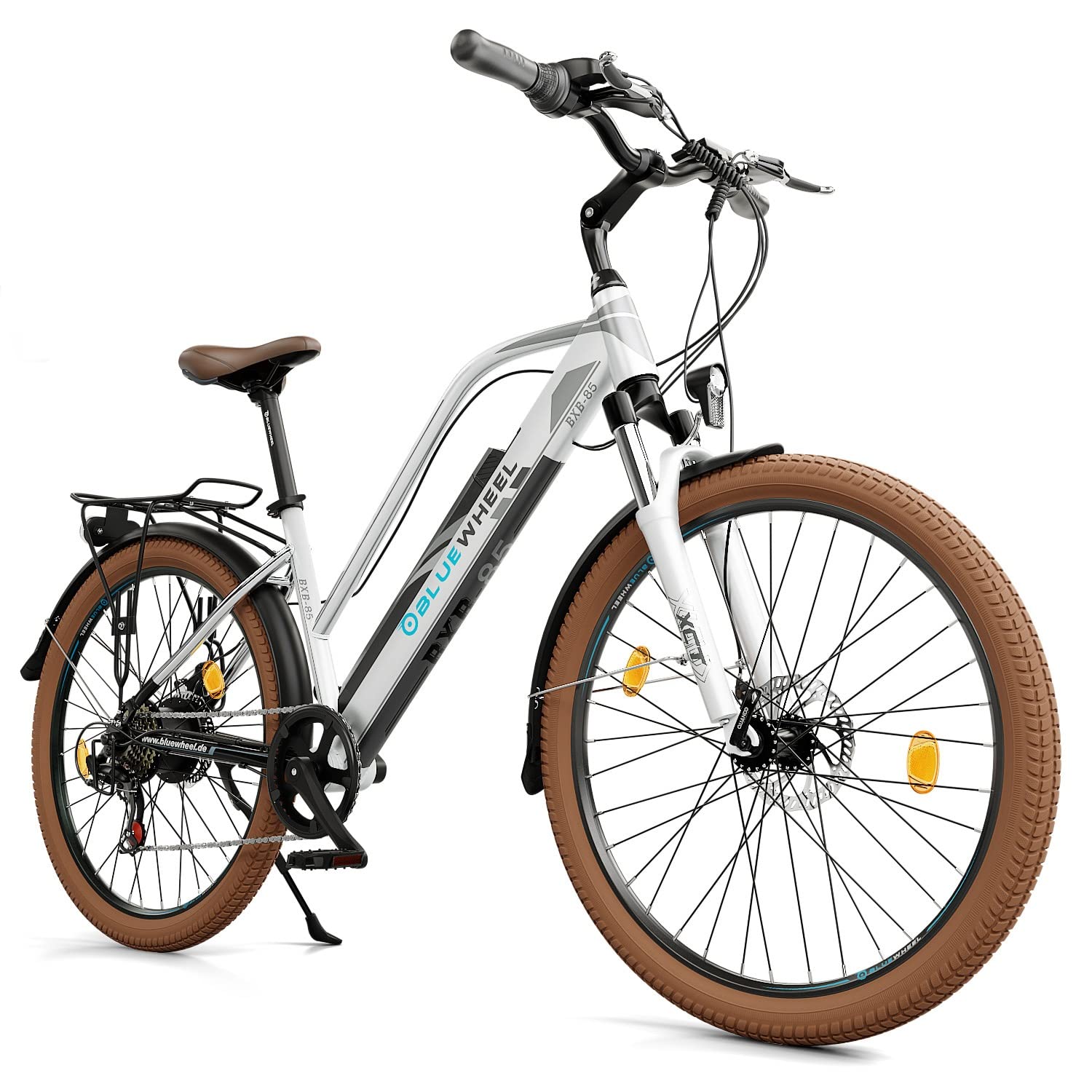 BLUEWHEEL BXB85 26" City E-Bike – 150 km Reichweite, 7 Gänge, 25 km/h
