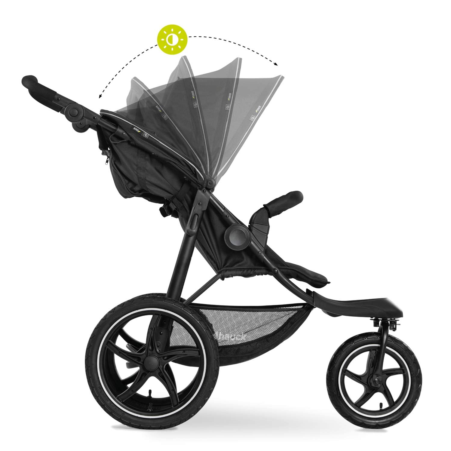 Sportlicher Dreirad-Kinderwagen – Geländegängiger Buggy mit XL-Lufträdern, Liegefunktion & großem Stauraum