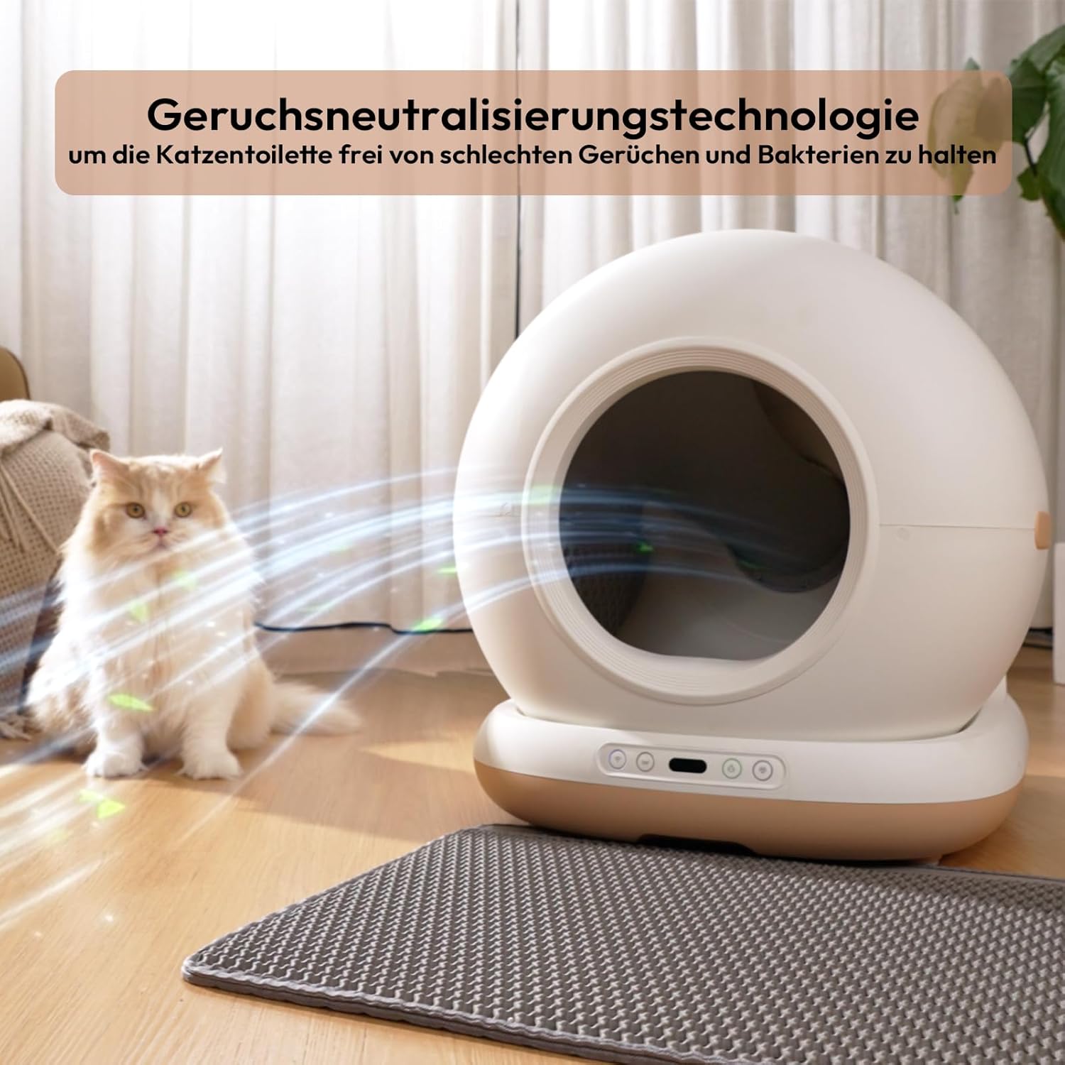 Selbstreinigende Katzentoilette 72L – APP-Steuerung & UV-Sterilisation