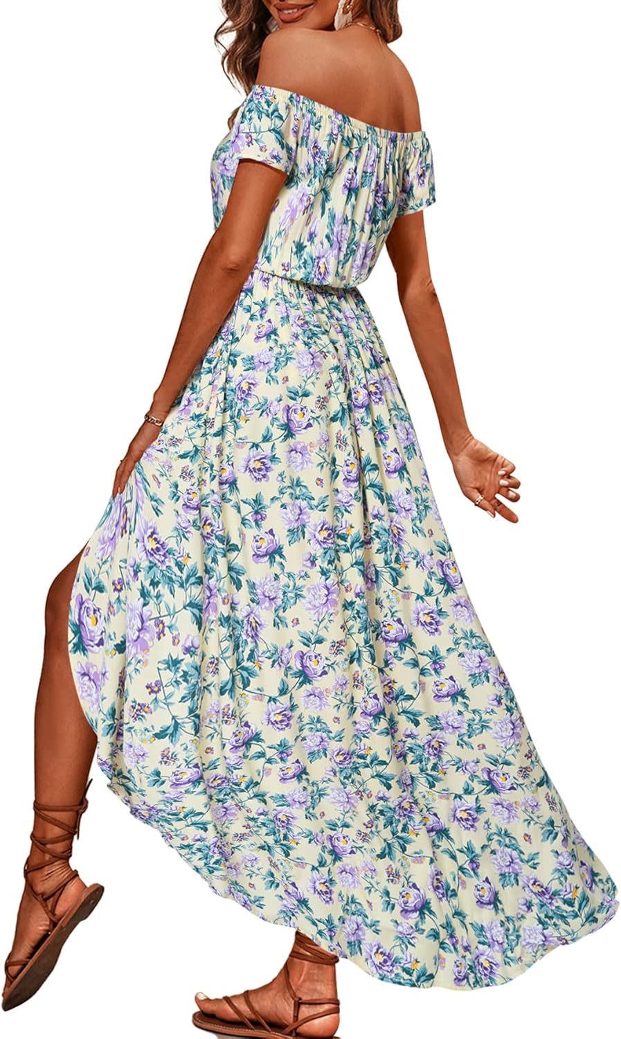 Damen Schulterfreies Maxi-Strampler Kleid