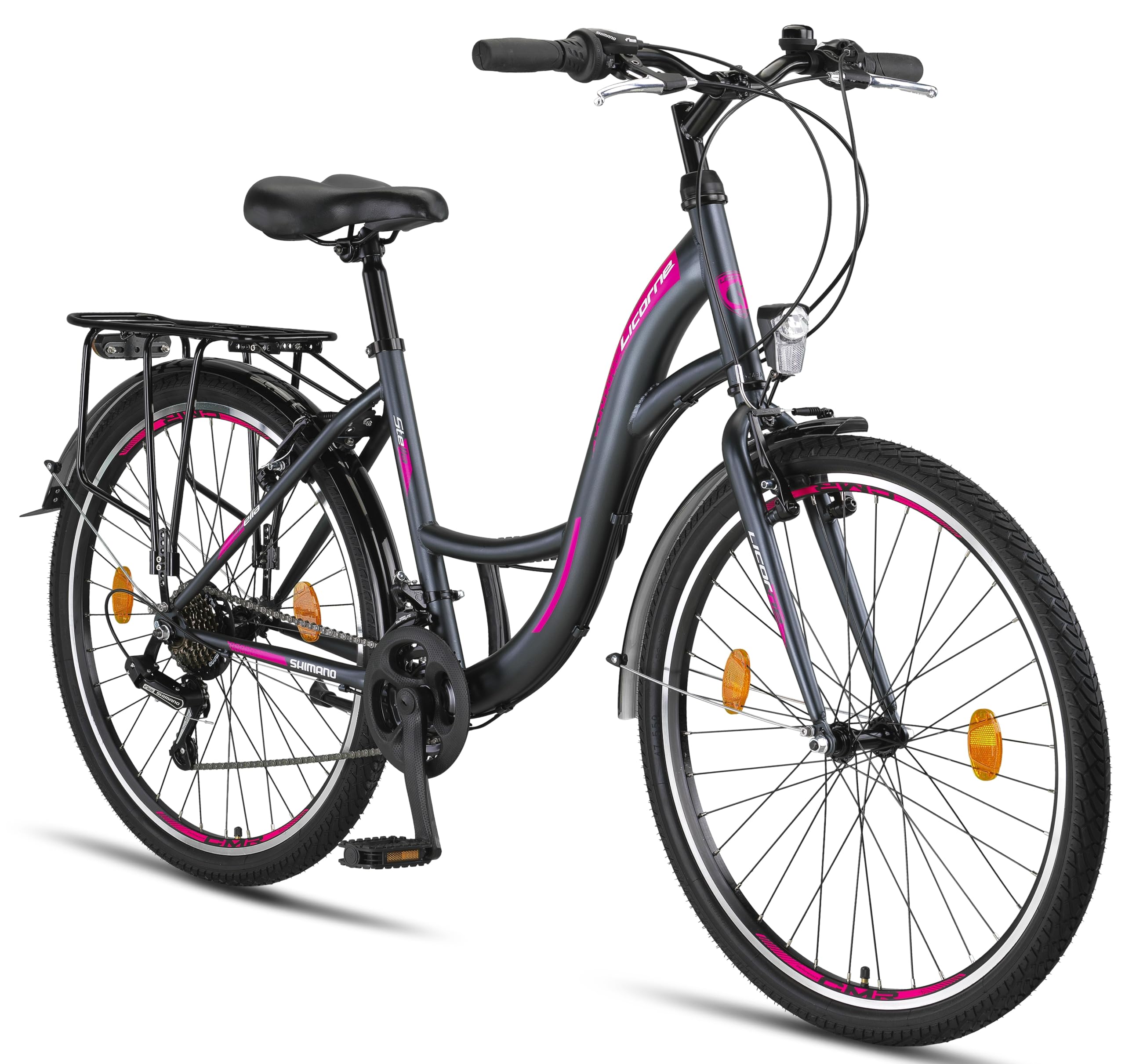 Licorne Bike Stella Premium – Citybike 24"/26"/28", 21-Gang-Schaltung