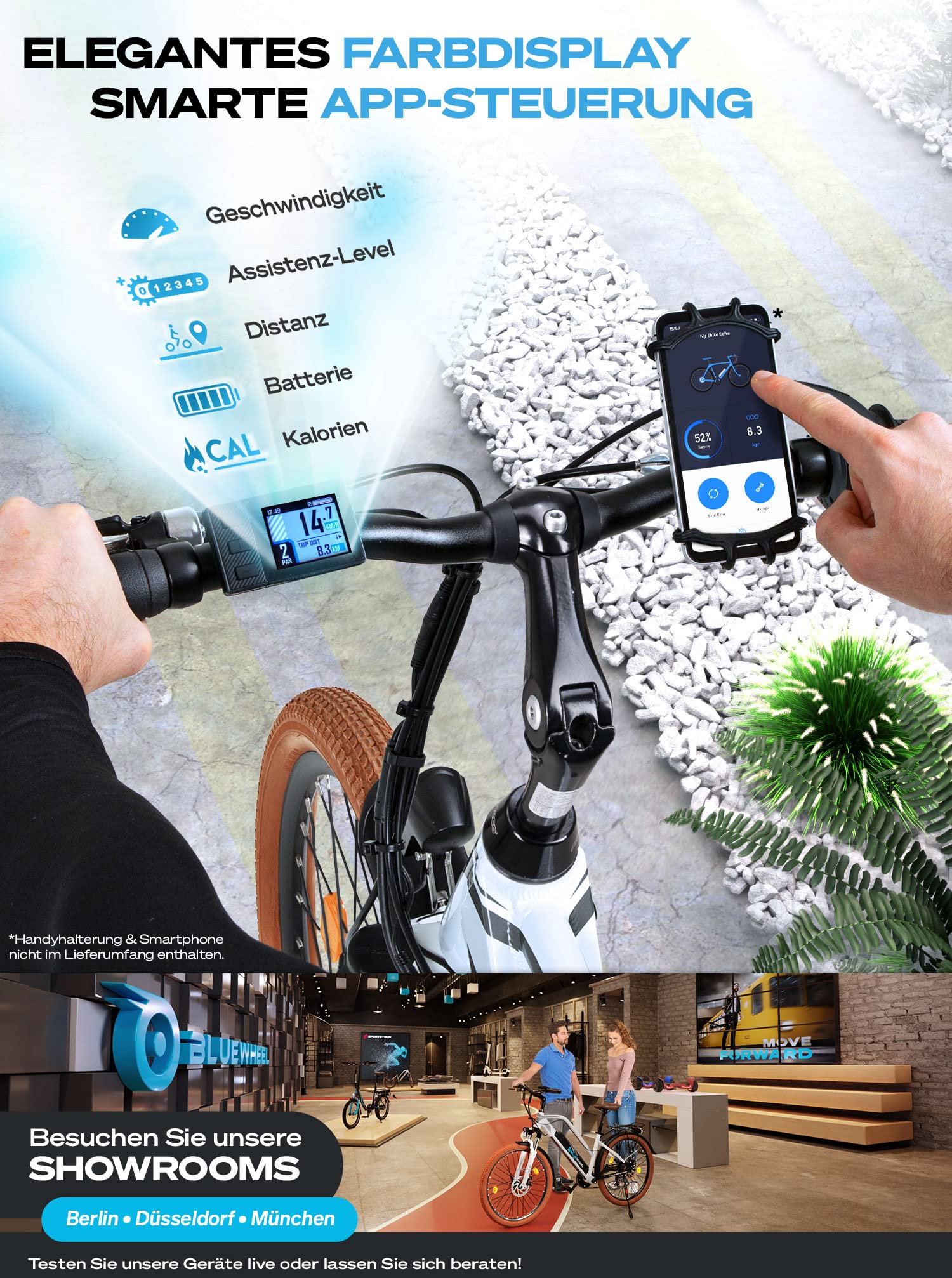 BLUEWHEEL BXB85 26" City E-Bike – 150 km Reichweite, 7 Gänge, 25 km/h