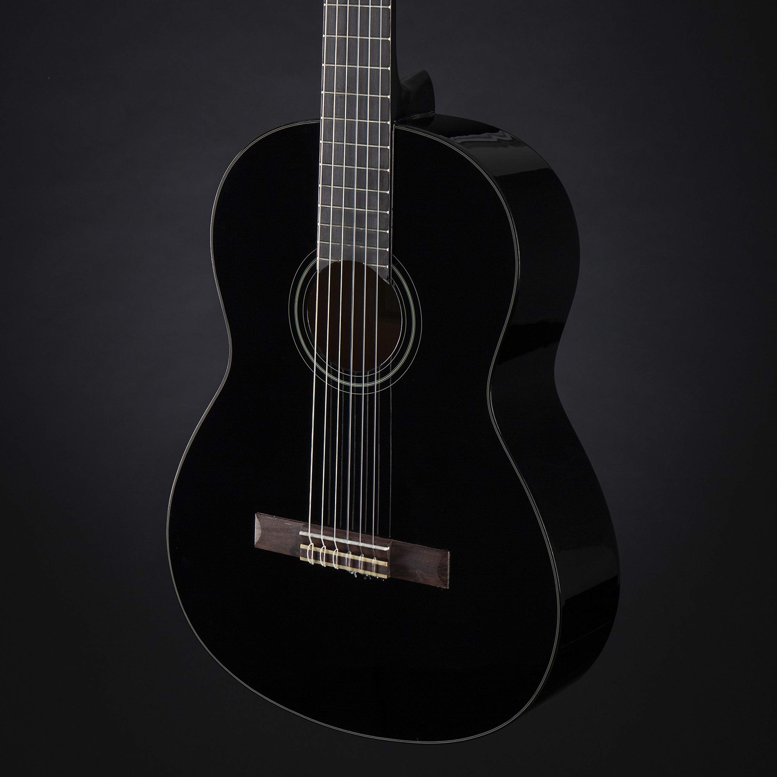 Akustikgitarre 4/4 – Hochwertige Gitarre für Einsteiger in edlem Design, Schwarz