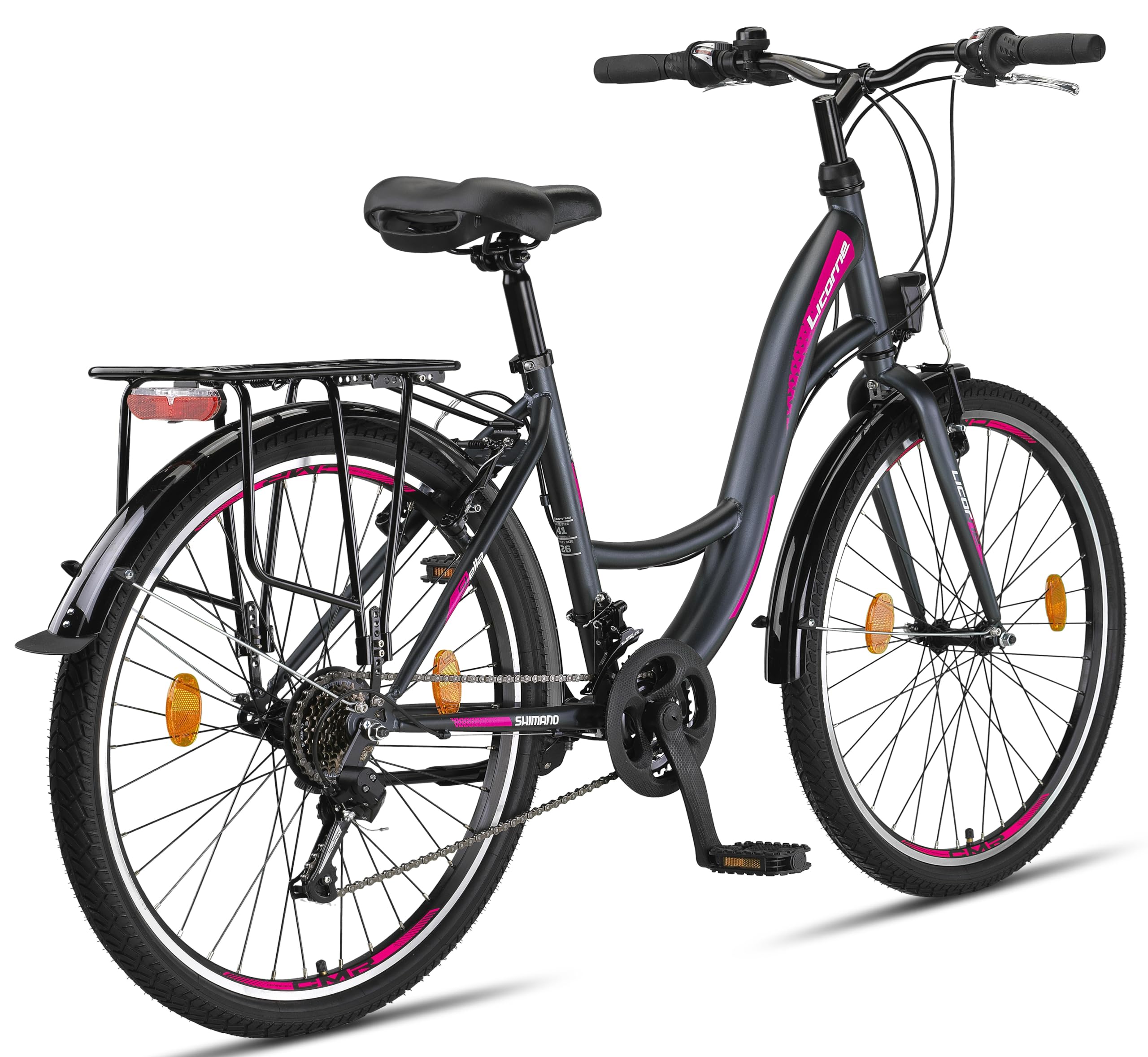 Licorne Bike Stella Premium – Citybike 24"/26"/28", 21-Gang-Schaltung